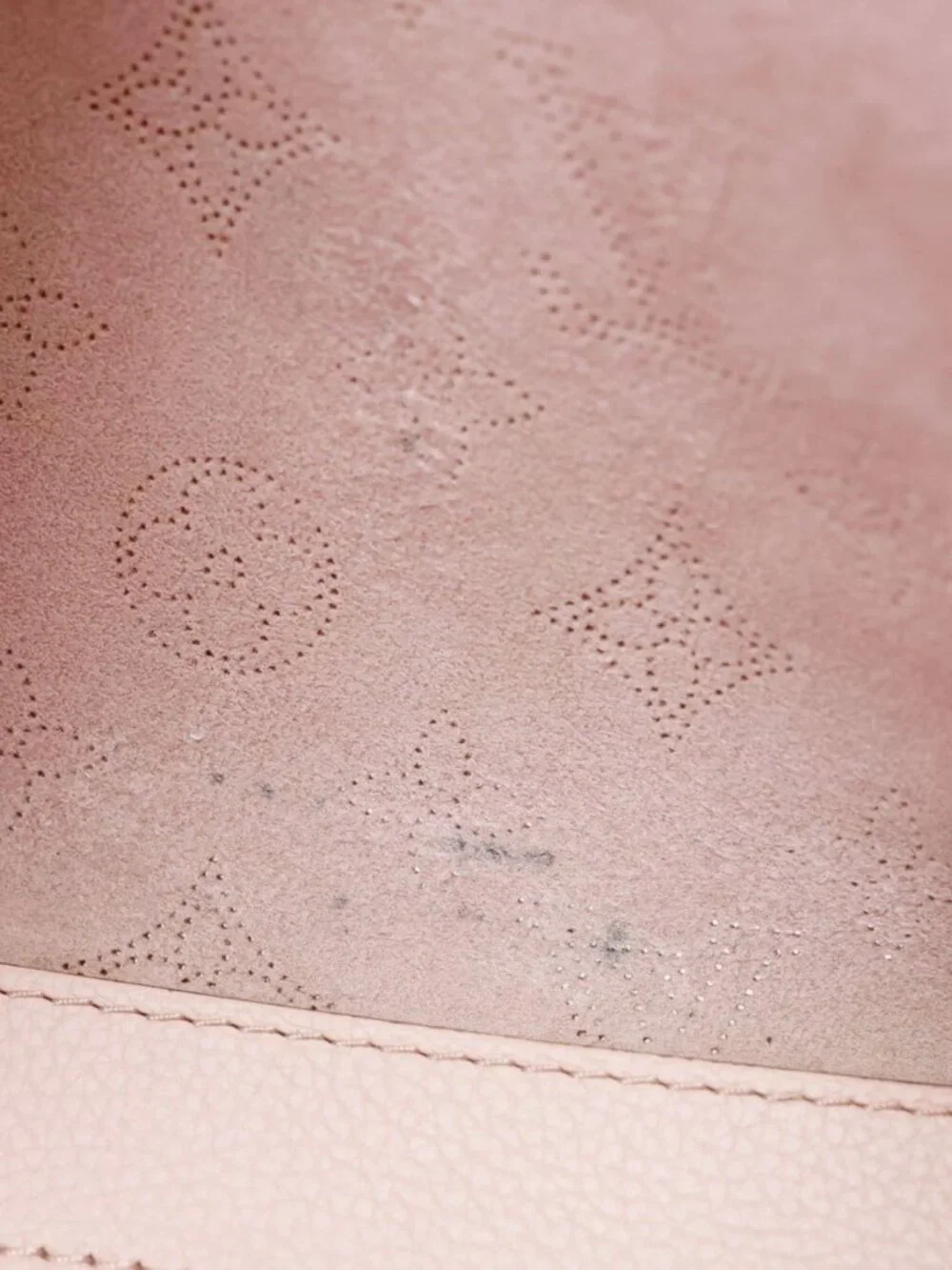 Louis Vuitton  Hina PM Mahina Leather Crossbody Bag Magnolia